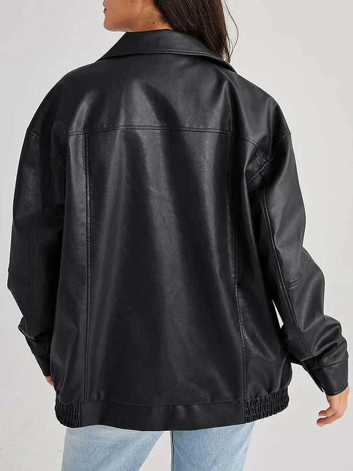 CLARKE™ | Leather Bomber Jacket