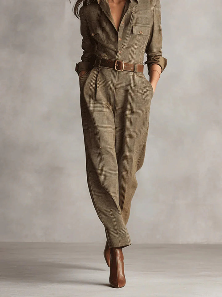 ESME™ | Elegant Brown Tweed Suit