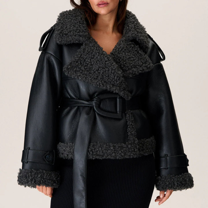 ELEONOR™ | Fur Coat with Belt