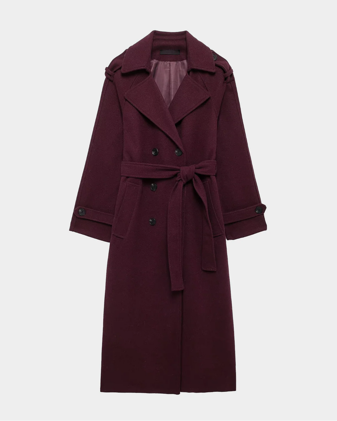 IVANA™ | Burgundy Trench Coat