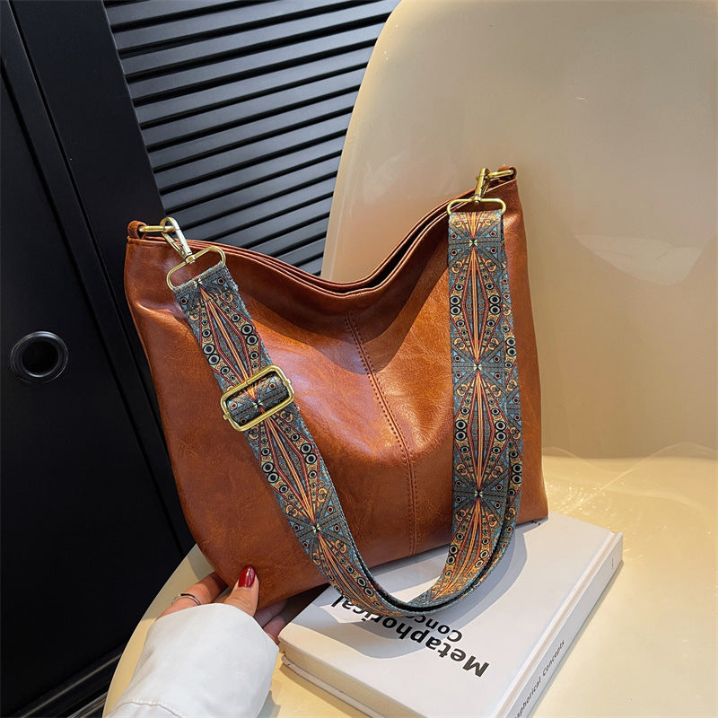 GRETA™ – Vintage Leather Shoulder Bag