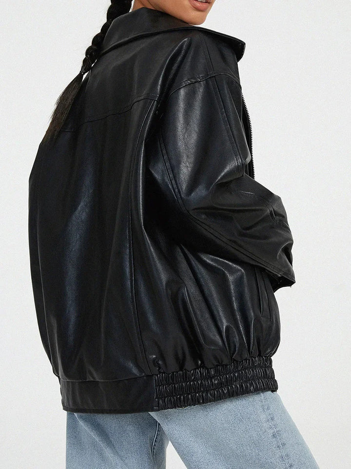 CLARKE™ | Leather Bomber Jacket