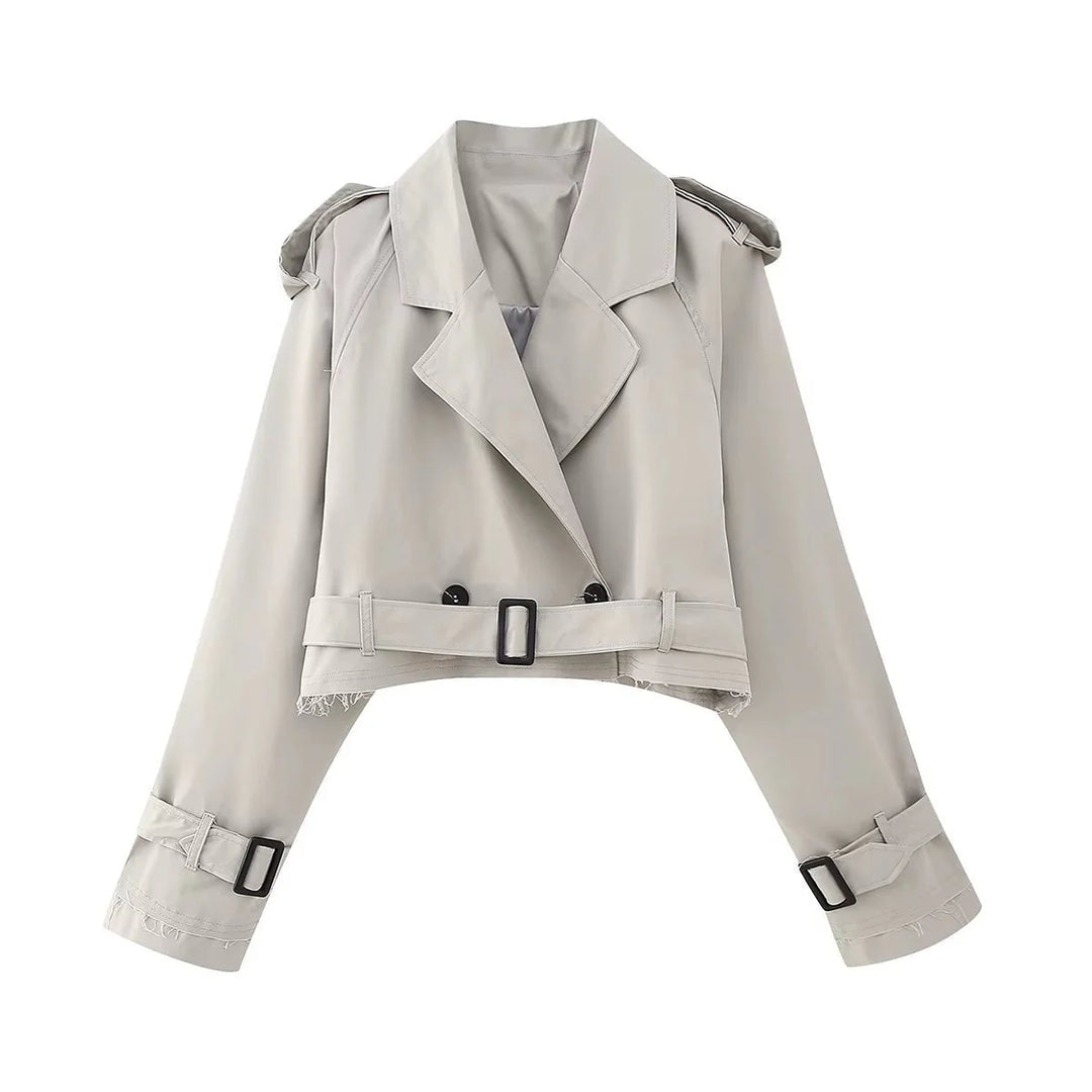ZEYA™ | Cropped Trench Coat