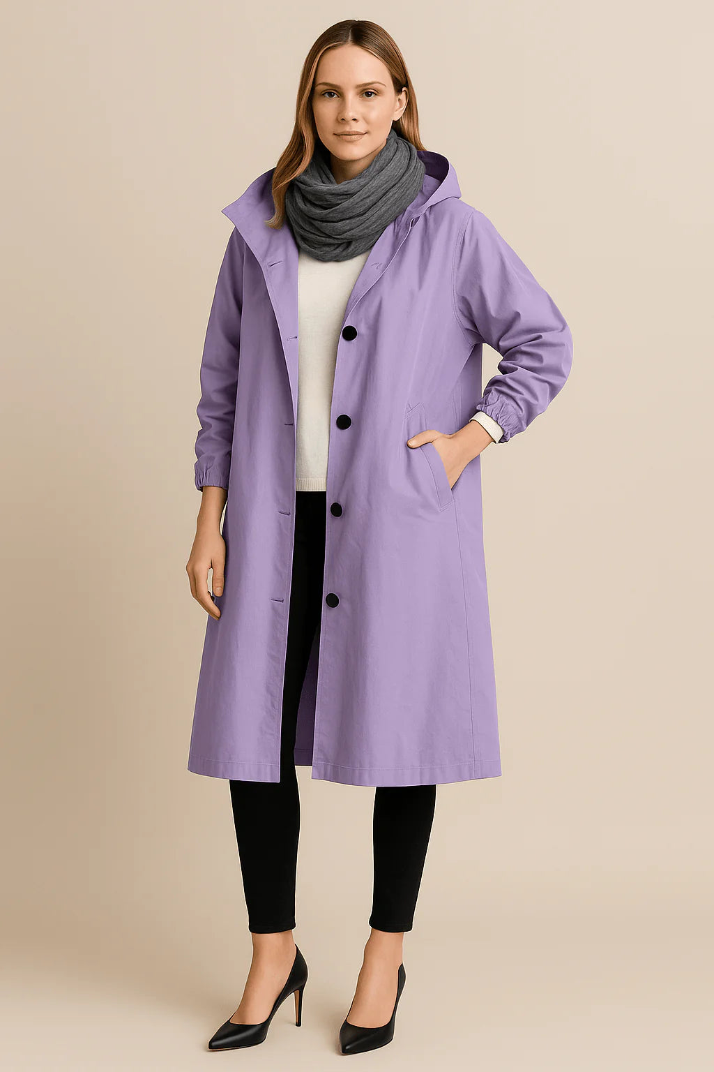 RUBY™ | Trench Coat with Hood